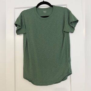 Madewell Whisper Crewneck Tee Green Size Small Soft Cotton T-Shirt